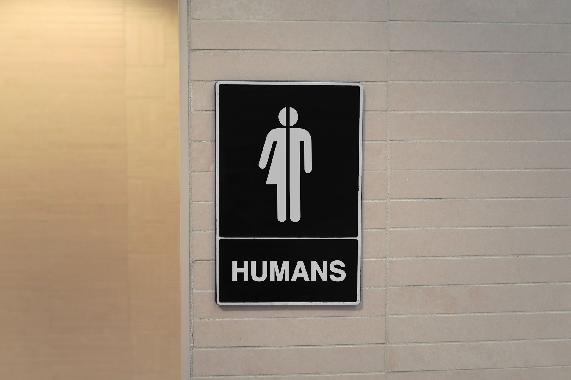 bathroom sign representing gender diversity