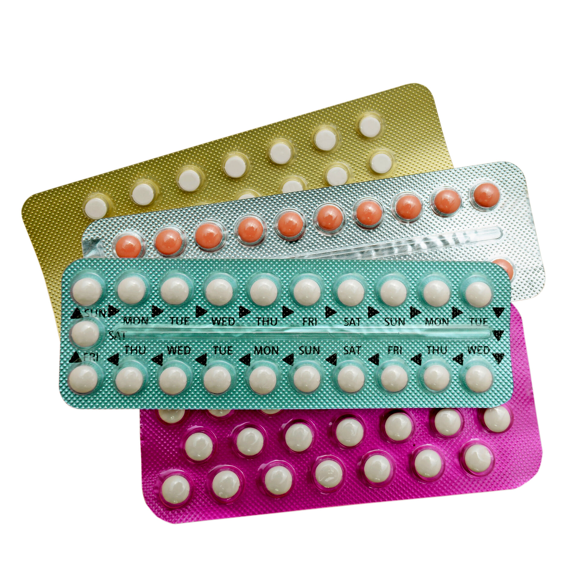 packets of contraceptive pills