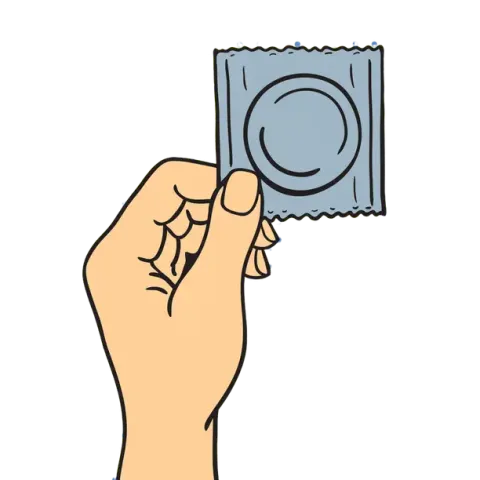 condom in hand