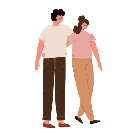 couple holding eachother 