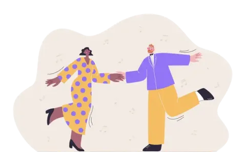 couple holding hands legs in the air 