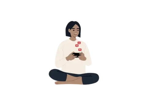 girl using social media 