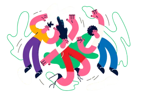 group of friends partying 